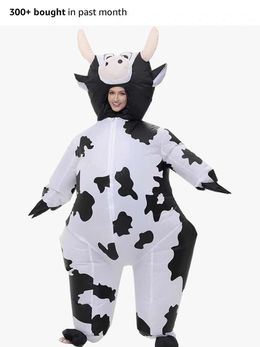 Inflatable Cow Kids Costume - Black & White